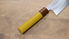 Makoto Kurosaki SG2 Hammered(Maru) Santoku 165mm Enju Lacquered(Yellow��� Handle - Seisuke Knife