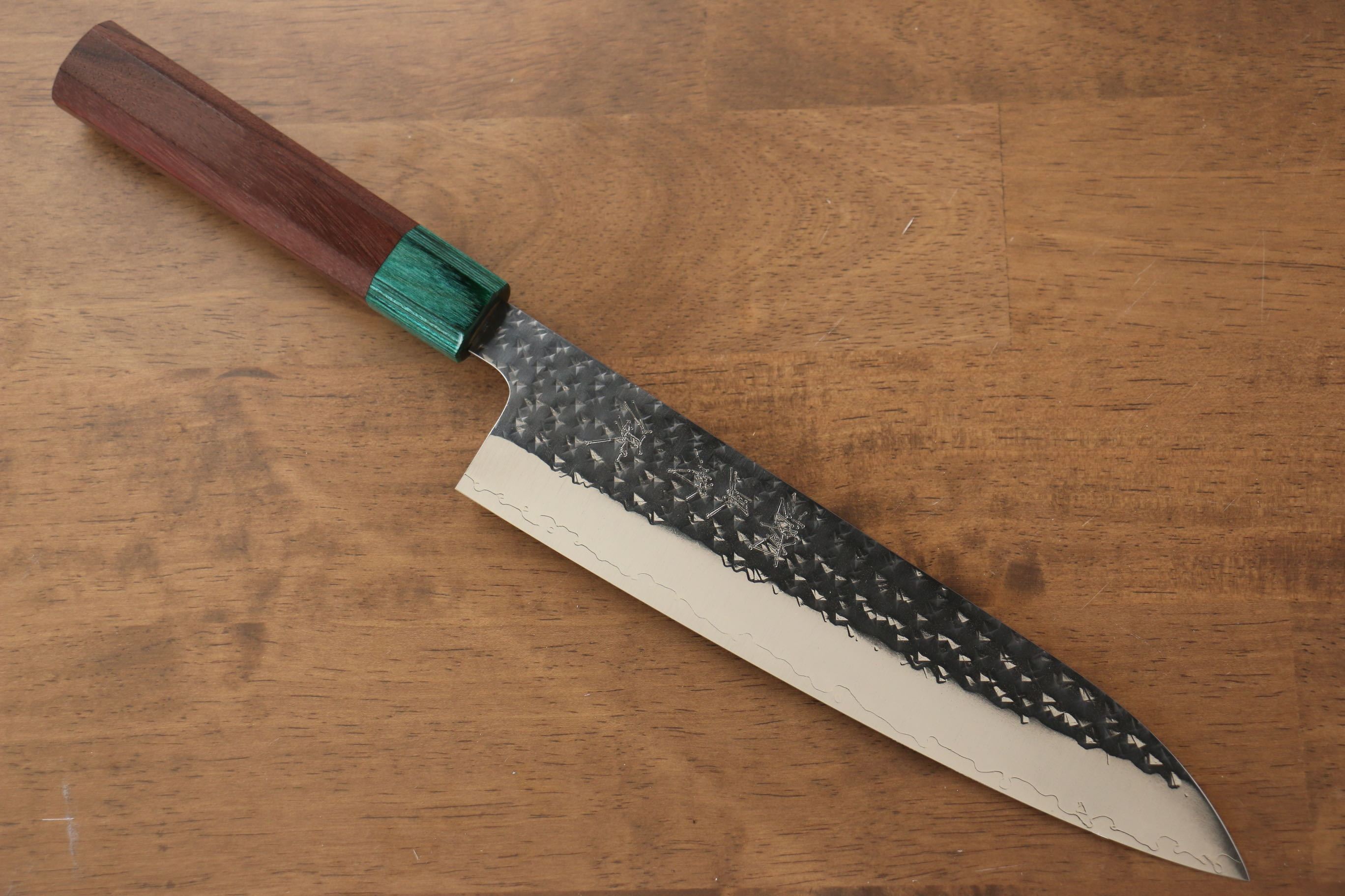 Yu Kurosaki Senko SG2 Hammered Gyuto 210mm Shitan Handle - Seisuke Knife