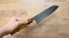 Makoto Kurosaki SG2 Hammered(Maru) Santoku 165mm Enju Lacquered(Yellow��� Handle - Seisuke Knife