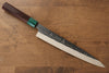 Yu Kurosaki Senko SG2 Hammered Sujihiki 240mm Shitan Handle - Seisuke Knife - Slide 1