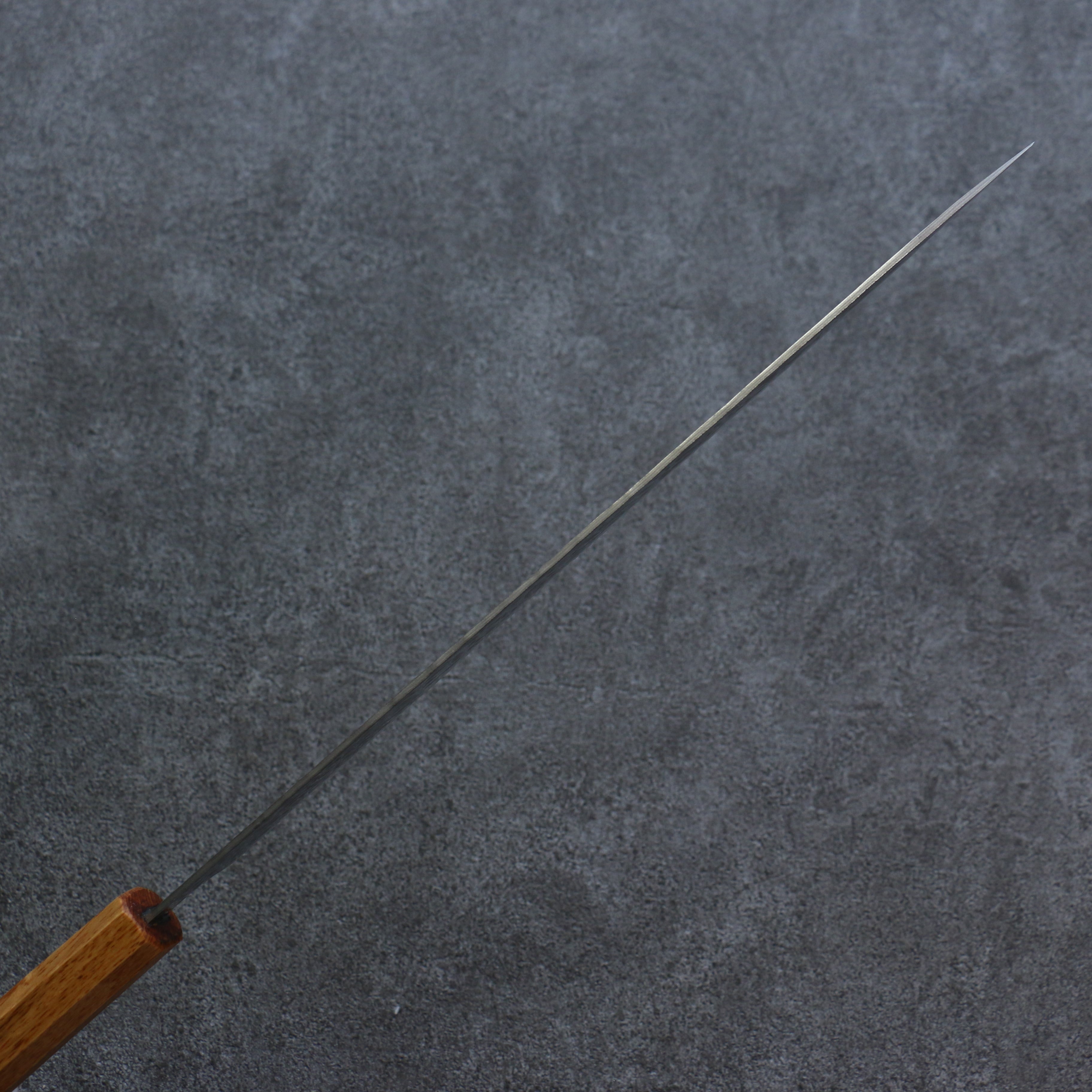 Seisuke Tsukikage AUS10 Migaki Finished Hammered Damascus Sujihiki 270mm Oak Handle - Seisuke Knife