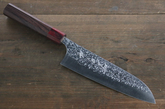 Yu Kurosaki Shizuku SG2 Hammered Santoku Japanese Chef Knife 180mm - Seisuke Knife