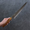 Seisuke Tsukikage AUS10 Migaki Finished Hammered Damascus Sujihiki 270mm Oak Handle - Seisuke Knife - Slide 6