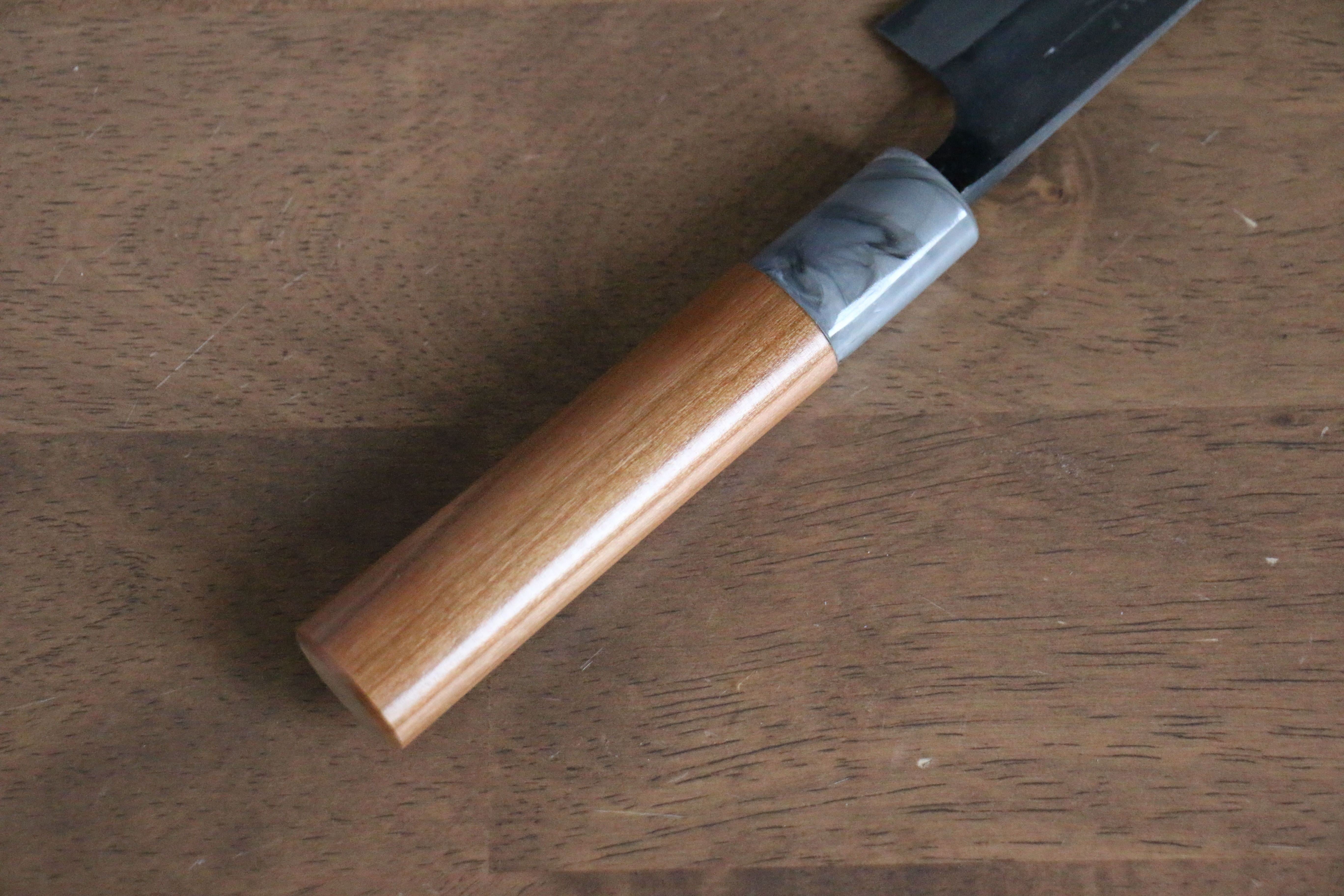 Nao Yamamoto White Steel No.2 Kurouchi Petty-Utility 140mm Cherry Wood Handle - Seisuke Knife