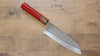 Makoto Kurosaki SG2 Hammered(Maru) Santoku 165mm Enju Lacquered(Red��� Handle - Seisuke Knife