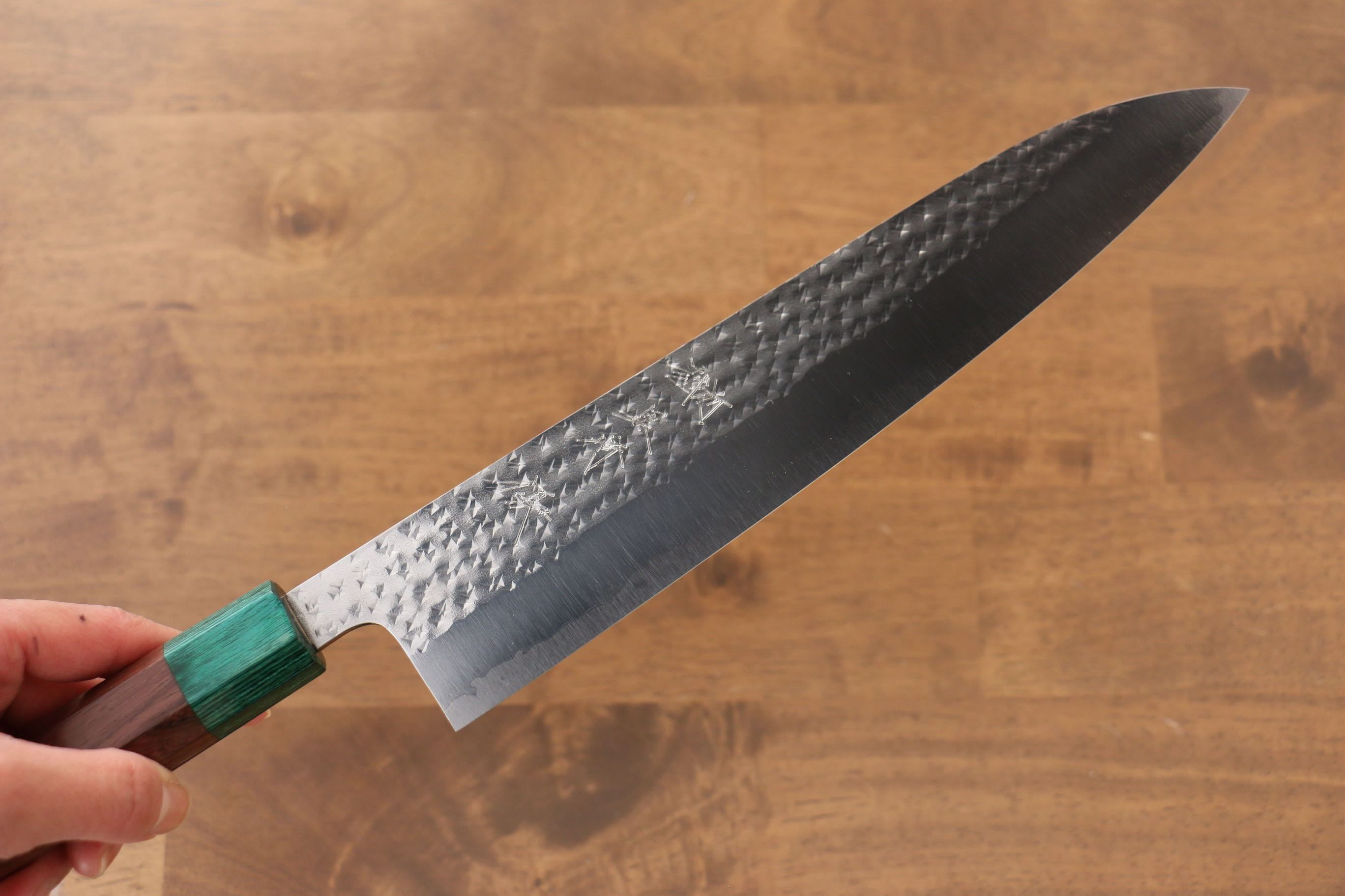 Yu Kurosaki Senko SG2 Hammered Gyuto 240mm Shitan Handle - Seisuke Knife