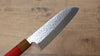 Makoto Kurosaki SG2 Hammered(Maru) Santoku 165mm Enju Lacquered(Red��� Handle - Seisuke Knife