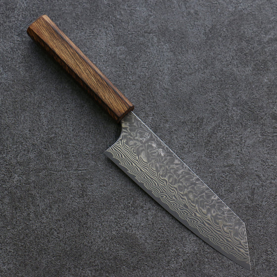 Yoshimi Kato SG2 Damascus Bunka 165mm Burnt Oak Handle - Seisuke Knife