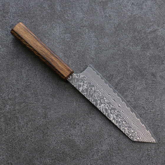 Yoshimi Kato SG2 Damascus Bunka 165mm Burnt Oak Handle - Seisuke Knife