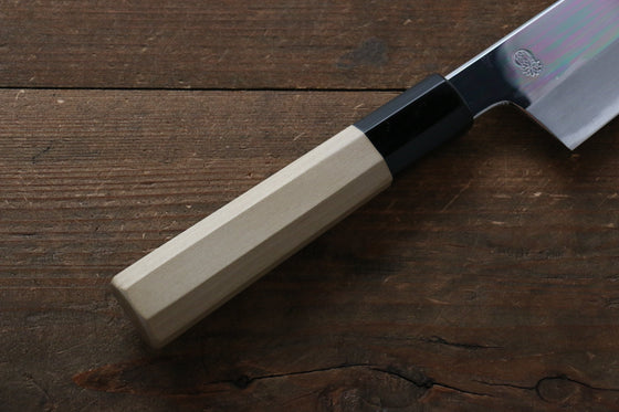 Choyo Blue Steel No.1 Mirrored Finish Kiritsuke Santoku 180mm with Magnolia Handle - Seisuke Knife