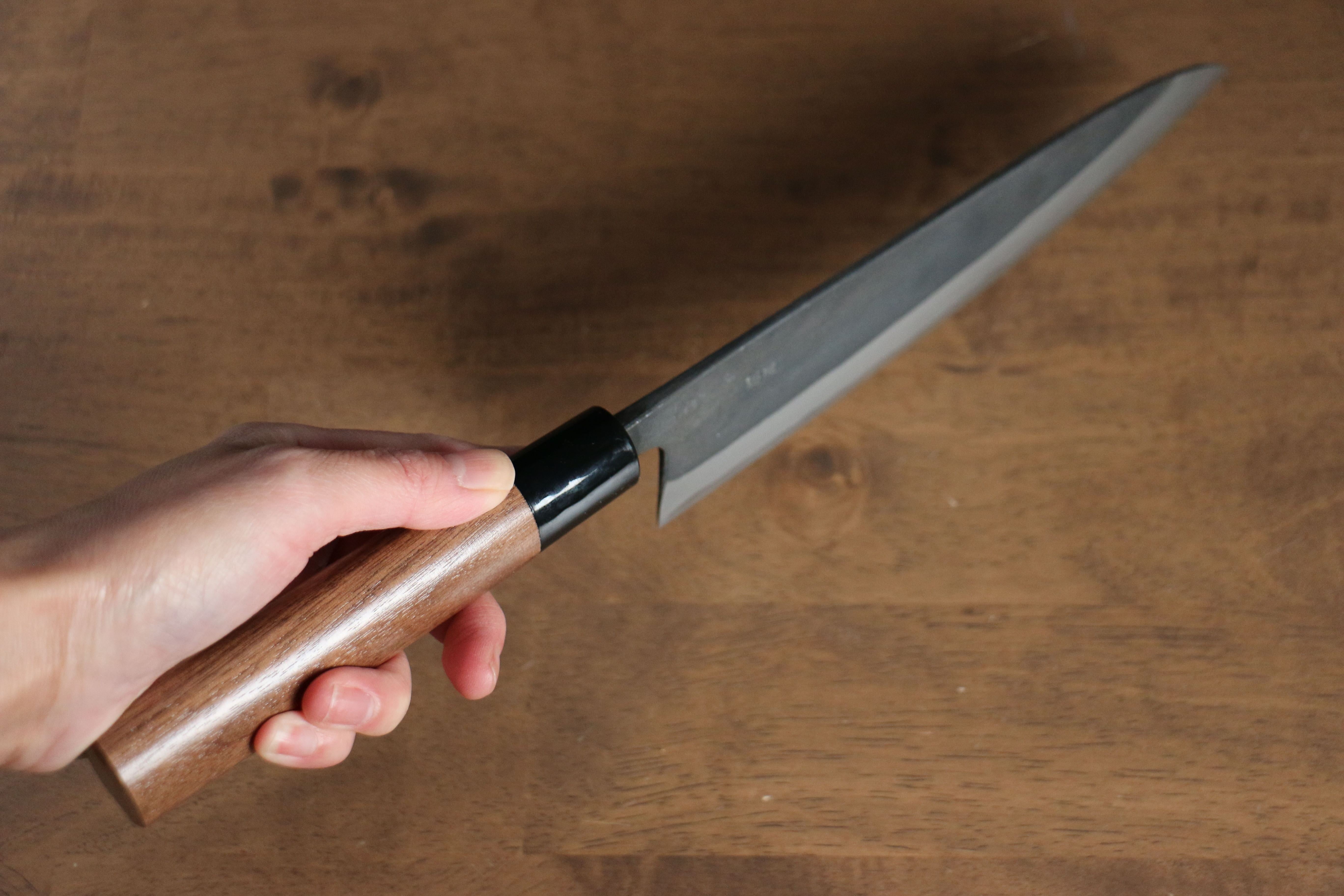 Nao Yamamoto Blue Steel Kurouchi Gyuto 210mm Walnut Handle - Seisuke Knife