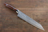 Takeshi Saji SRS13 Hammered Damascus Kiritsuke 210mm Ironwood Handle - Seisuke Knife - Slide 1