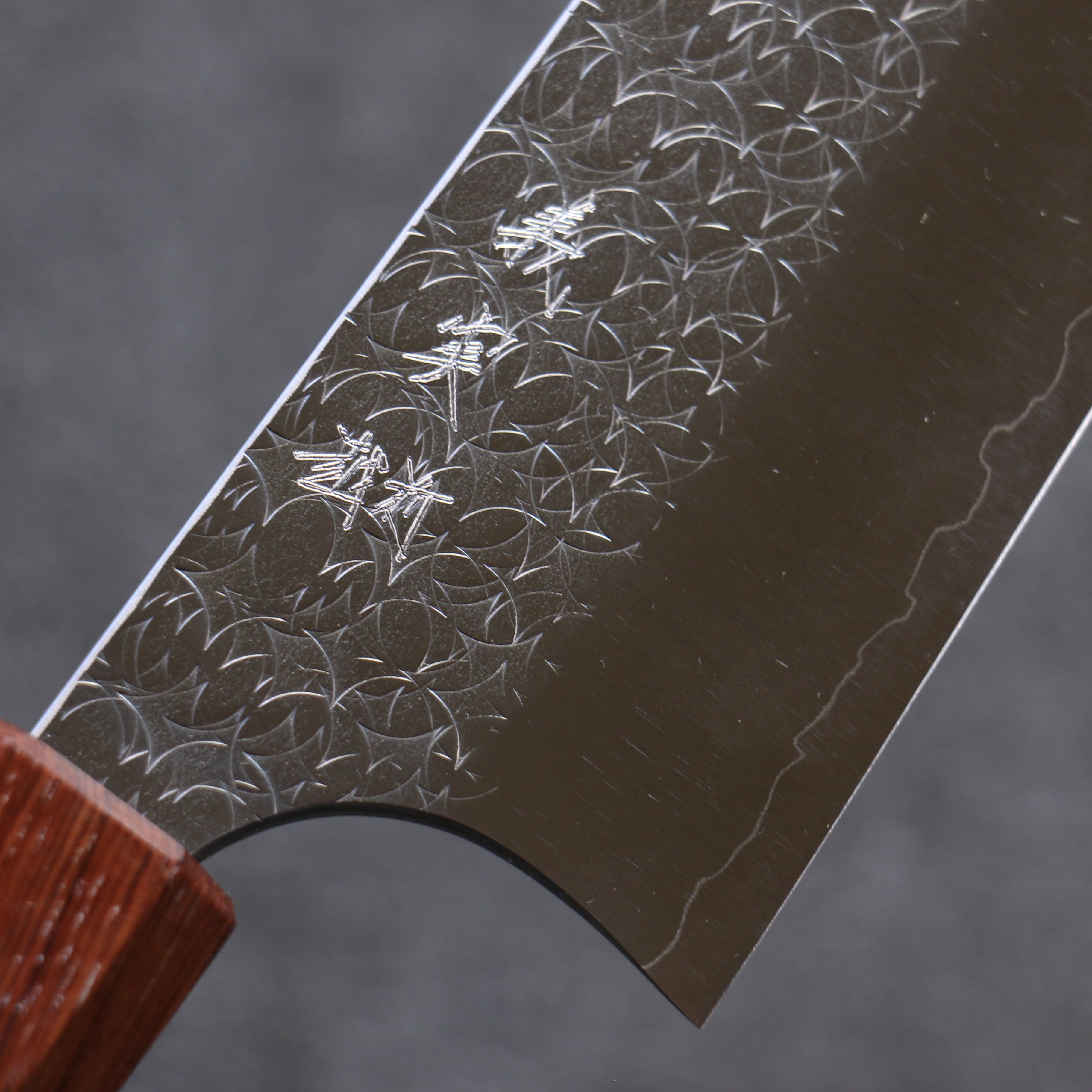 Yoshimi Kato Minamo SG2 Hammered Bunka 165mm Oak Handle - Seisuke Knife