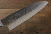 Takeshi Saji SRS13 Hammered Santoku 180mm Red Pakka wood Handle - Seisuke Knife - Slide 4