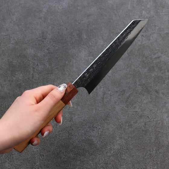 Yoshimi Kato Minamo SG2 Hammered Bunka 165mm Oak Handle - Seisuke Knife