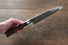 Takeshi Saji SRS13 Hammered Santoku 180mm Red Pakka wood Handle - Seisuke Knife - Slide 8