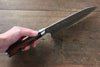 Takeshi Saji SRS13 Hammered Santoku 180mm Red Pakka wood Handle - Seisuke Knife - Slide 12