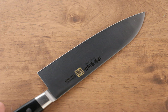 Iseya Molybdenum Santoku 180mm with Black Micarta Handle - Seisuke Knife