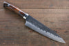 Takeshi Saji Blue Super Hammered Kurouchi Gyuto 180mm Ironwood Handle - Seisuke Knife - Slide 1