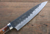 Takeshi Saji Blue Super Hammered Kurouchi Gyuto 180mm Ironwood Handle - Seisuke Knife - Slide 3