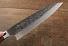 Takeshi Saji SRS13 Hammered Gyuto 210mm Red Pakka wood Handle - Seisuke Knife - Slide 4