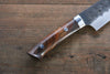 Takeshi Saji Blue Super Hammered Kurouchi Gyuto 180mm Ironwood Handle - Seisuke Knife - Slide 6