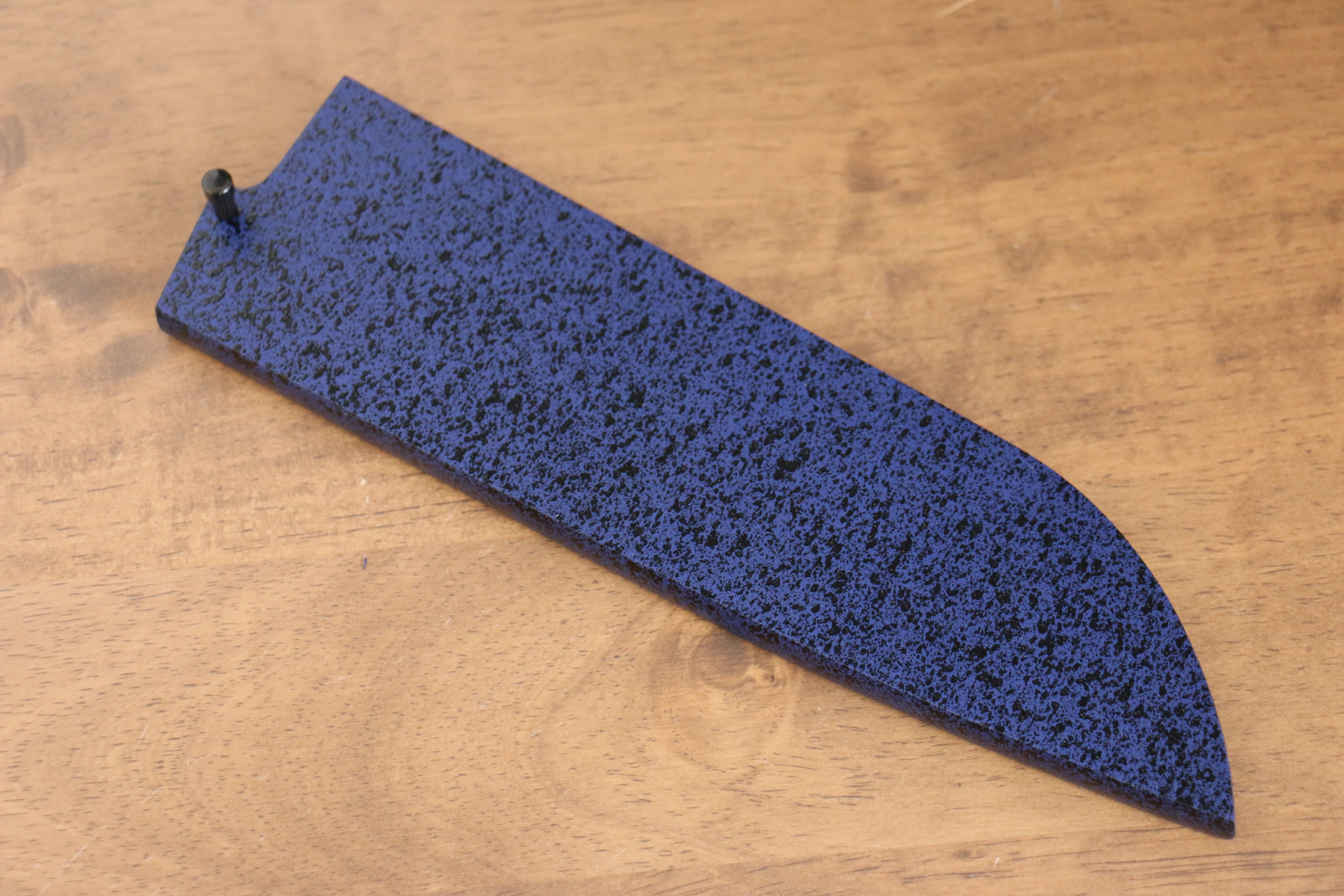 Kaneko Blue Pakkawood Sheath for Santoku with Plywood Pin 180mm - Seisuke Knife
