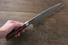 Takeshi Saji SRS13 Hammered Gyuto 210mm Red Pakka wood Handle - Seisuke Knife - Slide 8