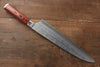 Takeshi Saji SRS13 Hammered Gyuto 240mm Red Pakka wood Handle - Seisuke Knife - Slide 2