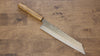 Seisuke Tsukikage AUS10 Migaki Finished Hammered Damascus Kiritsuke 240mm Oak Handle - Seisuke Knife