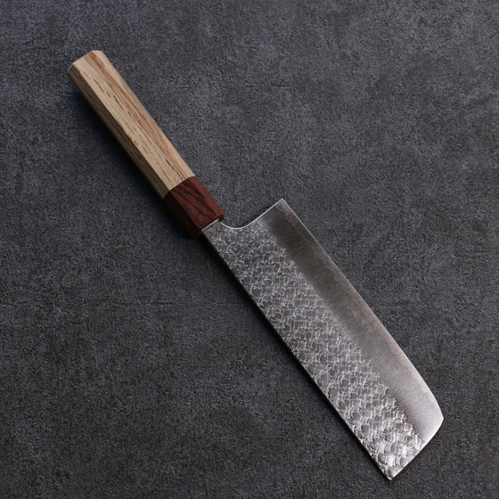 Yoshimi Kato Minamo SG2 Hammered Nakiri 165mm Oak Handle - Seisuke Knife