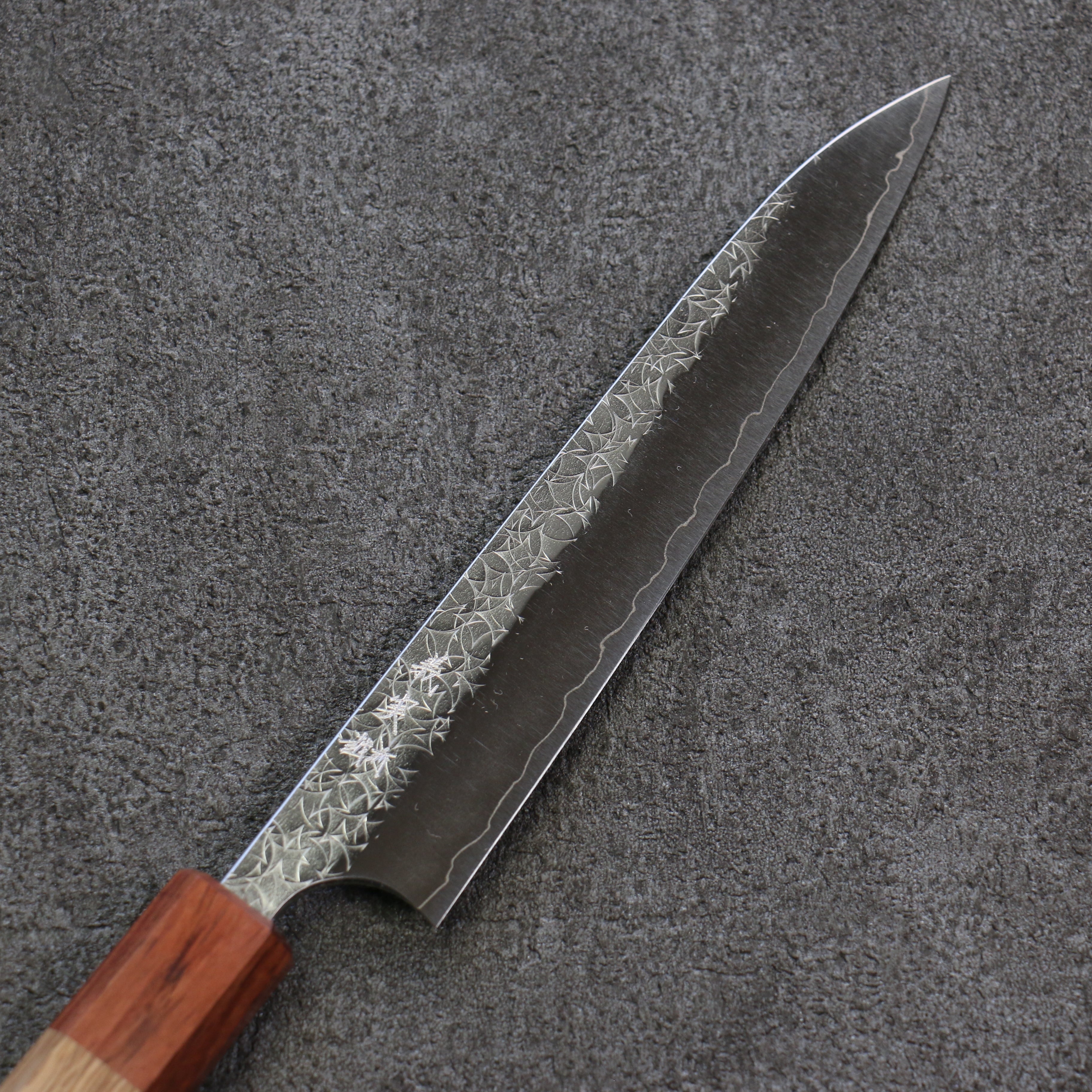 Yoshimi Kato Minamo SG2 Hammered Petty-Utility 150mm Oak Handle - Seisuke Knife