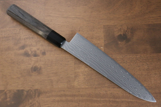 Kajin Cobalt Special Steel Damascus Gyuto 210mm with Gray Wood Handle - Seisuke Knife