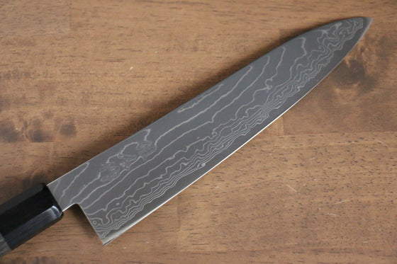 Kajin Cobalt Special Steel Damascus Gyuto 210mm with Gray Wood Handle - Seisuke Knife