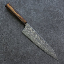  Yoshimi Kato SG2 Damascus Kiritsuke Gyuto 210mm Burnt Oak Handle - Seisuke Knife
