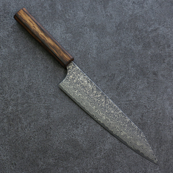 Yoshimi Kato SG2 Damascus Kiritsuke Gyuto 210mm Burnt Oak Handle - Seisuke Knife