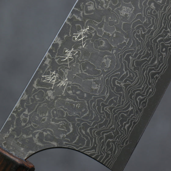 Yoshimi Kato SG2 Damascus Kiritsuke Gyuto 210mm Burnt Oak Handle - Seisuke Knife