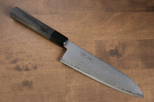  Seisuke VG10 Damascus Santoku 180mm Gray Pakka wood Handle - Seisuke Knife