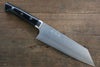 Takeshi Saji Blue Steel No.2 Colored Damascus Bunka 175mm Black Micarta Handle - Seisuke Knife