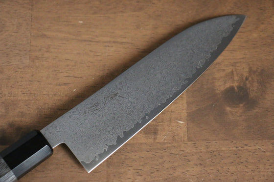 Seisuke VG10 Damascus Santoku 180mm Gray Pakka wood Handle - Seisuke Knife