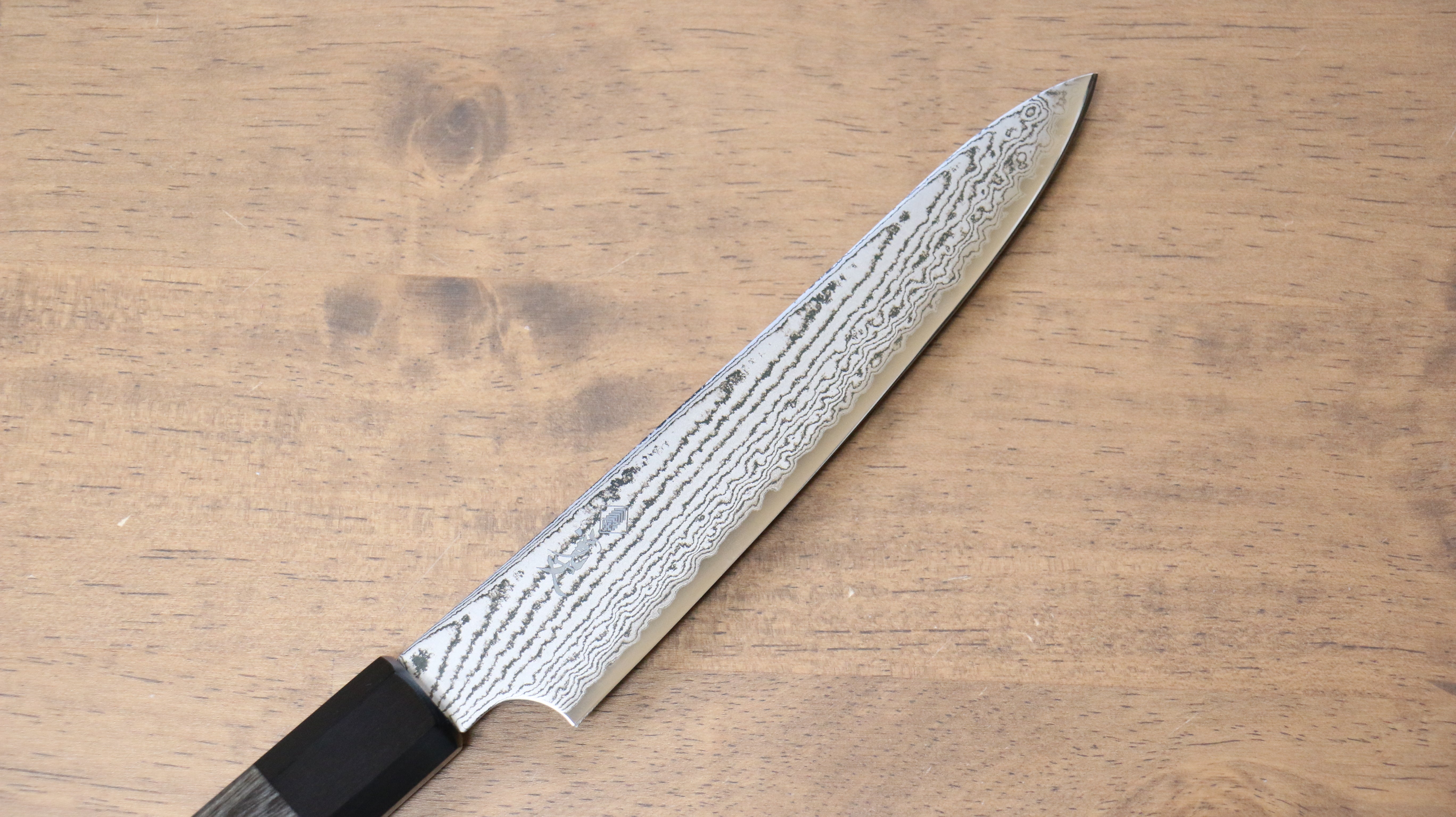 Kanjyo VG10 Damascus Petty-Utility 150mm Gray Pakkawood Handle - Seisuke Knife