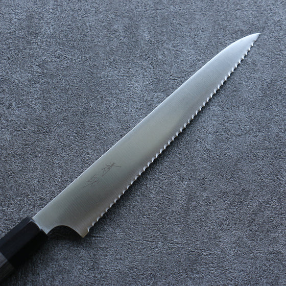 Seisuke Stainless Steel Bread Slicer 240mm Gray Pakkawood Handle - Seisuke Knife