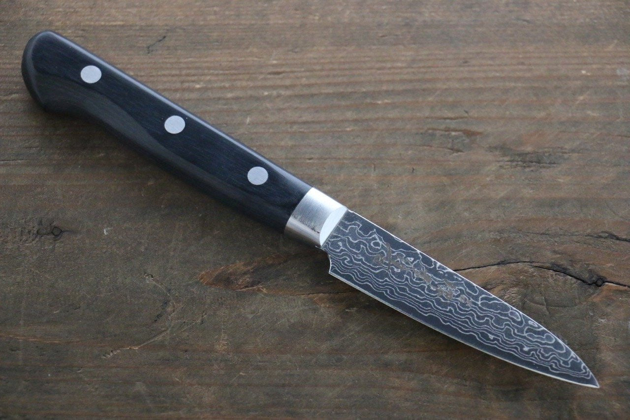 Sakai Takayuki AUS10 45 Layer Mirrored Damascus Petty-Utility 80mm - Seisuke Knife