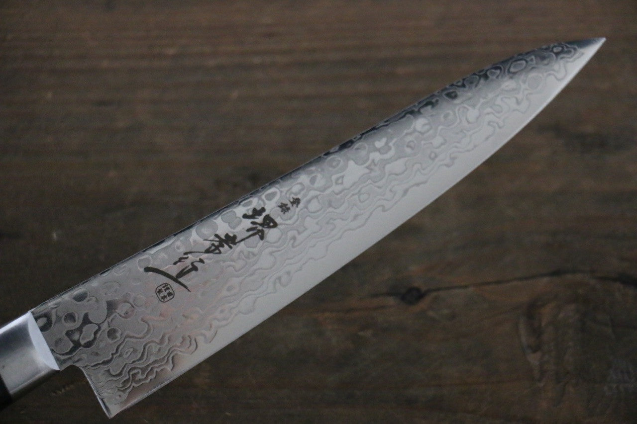 Sakai Takayuki AUS10 45 Layer Mirrored Damascus Petty-Utility 135mm - Seisuke Knife