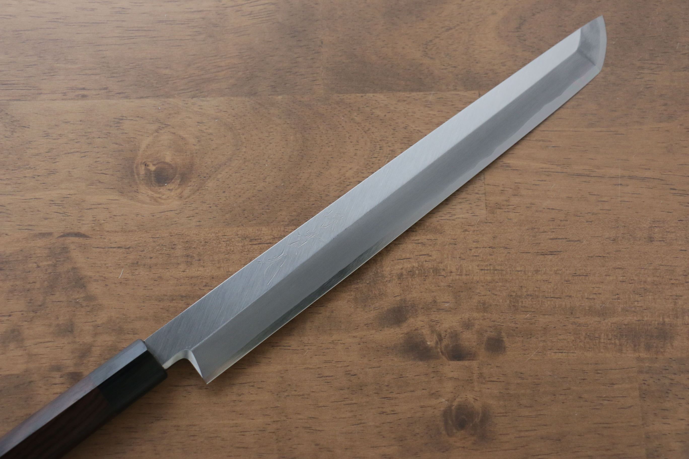 Jikko Silver Steel No.3 Sakimaru Yanagiba  270mm Shitan Handle - Seisuke Knife