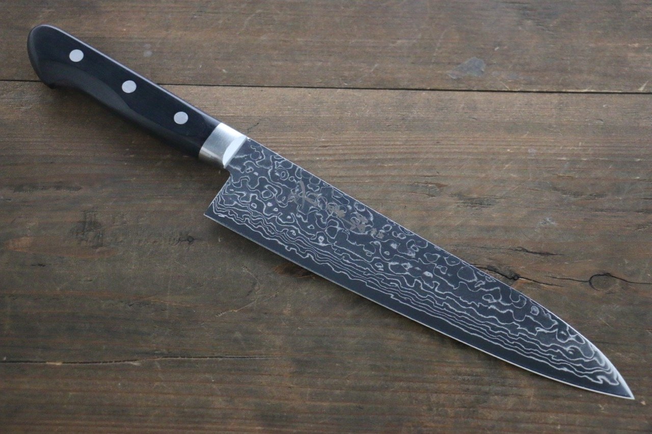 Sakai Takayuki AUS10 45 Layer Mirrored Damascus Gyuto 210mm & Petty 135mm Knife Set - Seisuke Knife