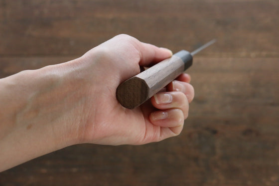 Yamamoto Silver Steel No.3 Nashiji Petty Japanese Chef Knife 150mm with Walnut Handle - Seisuke Knife