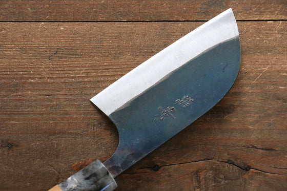 Masakage Mizu Blue Steel No.2 Black Finished Kamagata 115mm with American Cherry Handle - Seisuke Knife