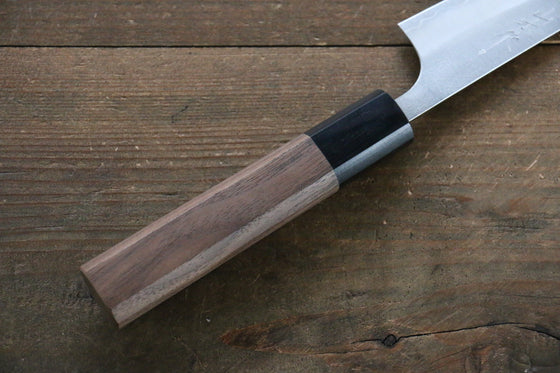 Yamamoto Silver Steel No.3 Nashiji Petty Japanese Chef Knife 120mm with Walnut Handle - Seisuke Knife