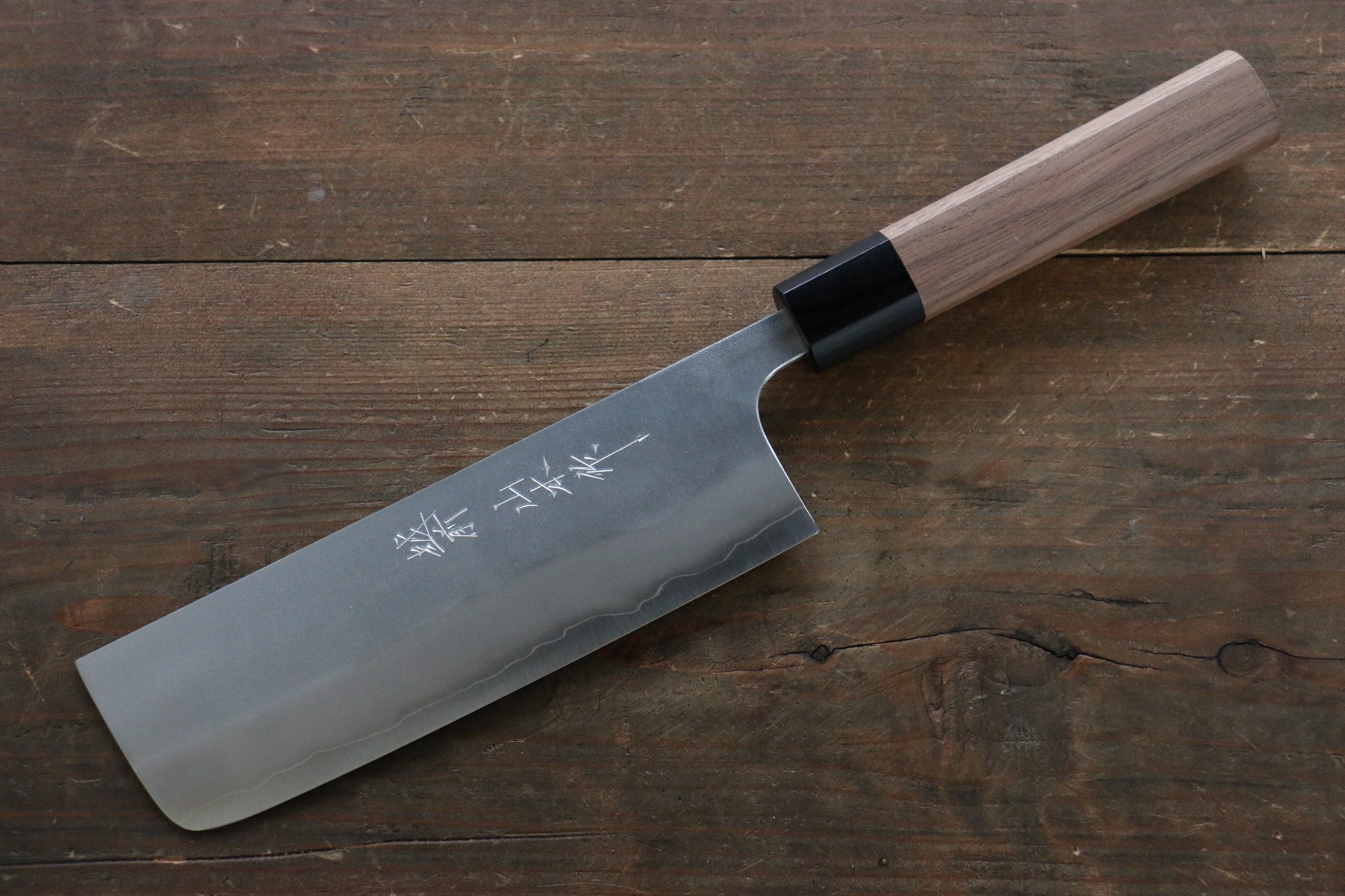 Yamamoto Silver Steel No.3 Nashiji Nashiji Japanese Chef Knife 165mm with Walnut Handle - Seisuke Knife